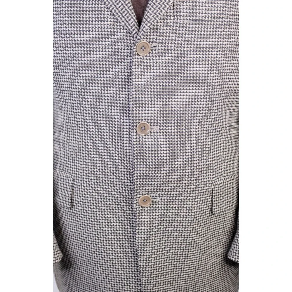 Daniel Cremieux Blazer Sport Coat Houndstooth Sz 39S Three Button Wool Jacket
